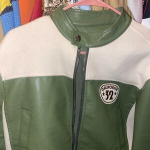 Green and Cream Jacket with California Patch